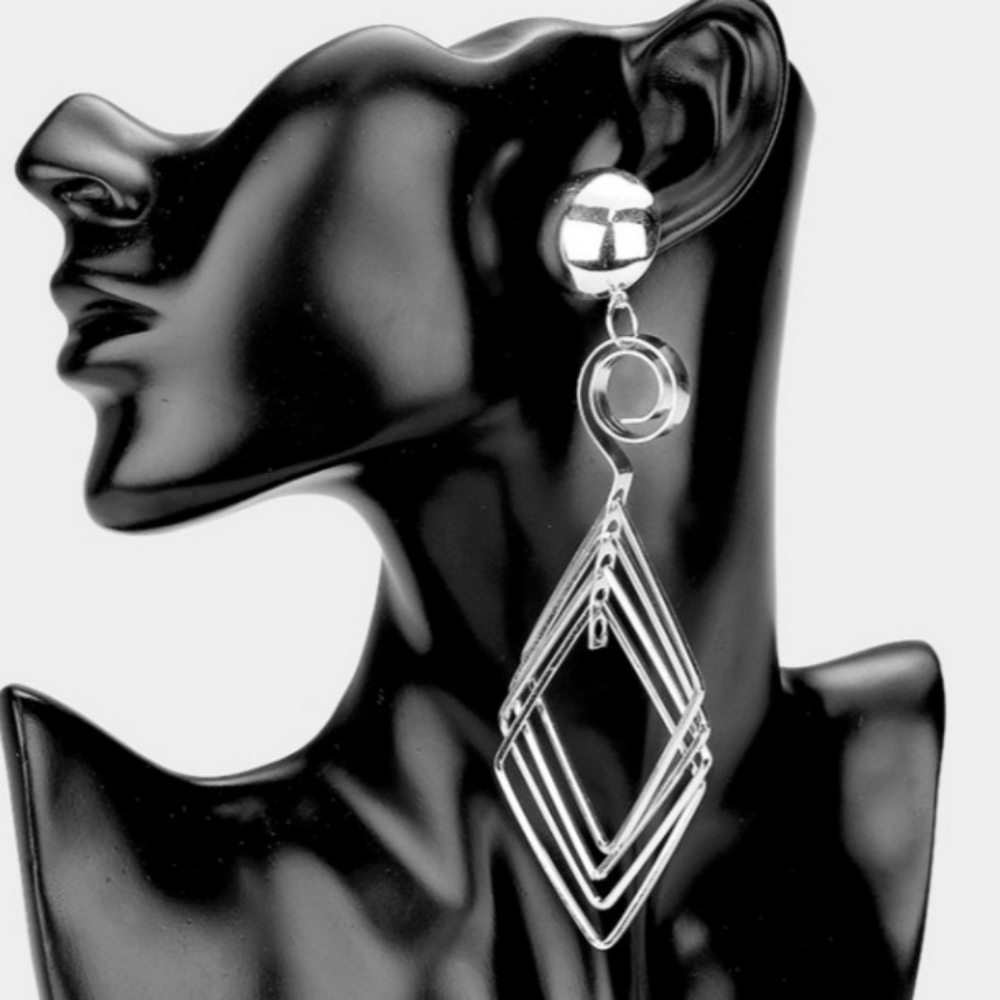Geo Metro Shape Dangle Earrings